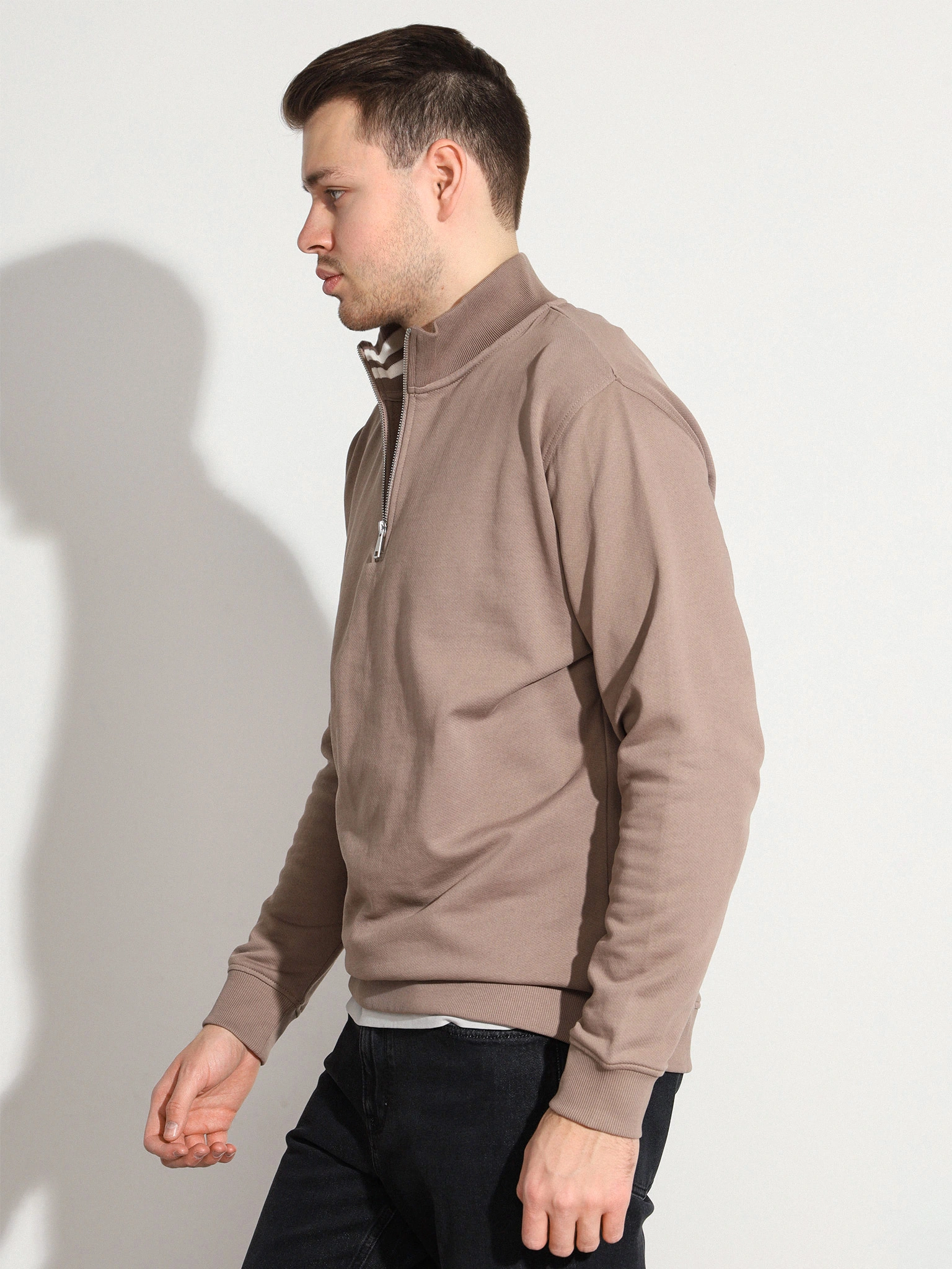 Толстовка темно-бежевого цвета из хлопка